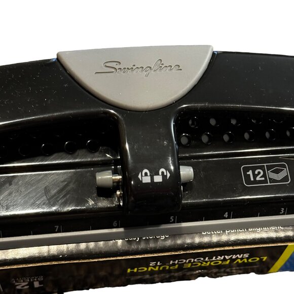 Swingline 3 Hole Punch Low Force Jam Free 12 Sheet Capacity - Picture 1 of 8